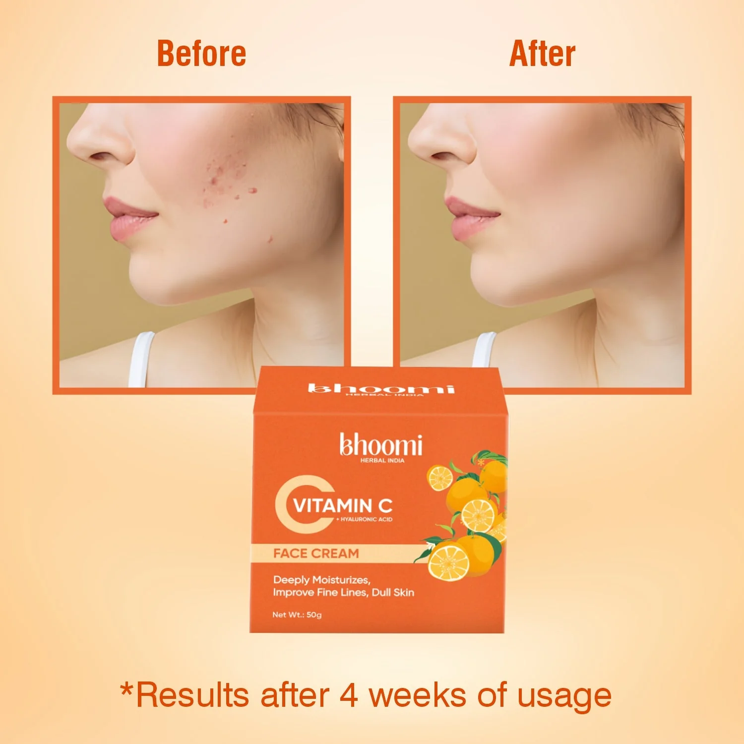 Bhoomi Herbal India Vitamin C + Hyaluronic Acid Face Cream (50gm) - Image 12