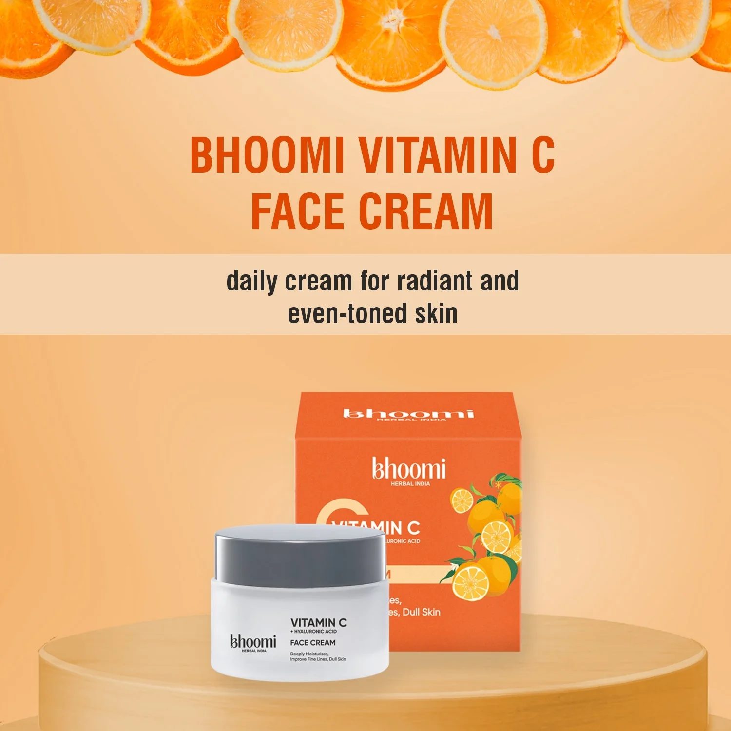 Bhoomi Herbal India Vitamin C + Hyaluronic Acid Face Cream (50gm)- Pack of 1 - Image 5