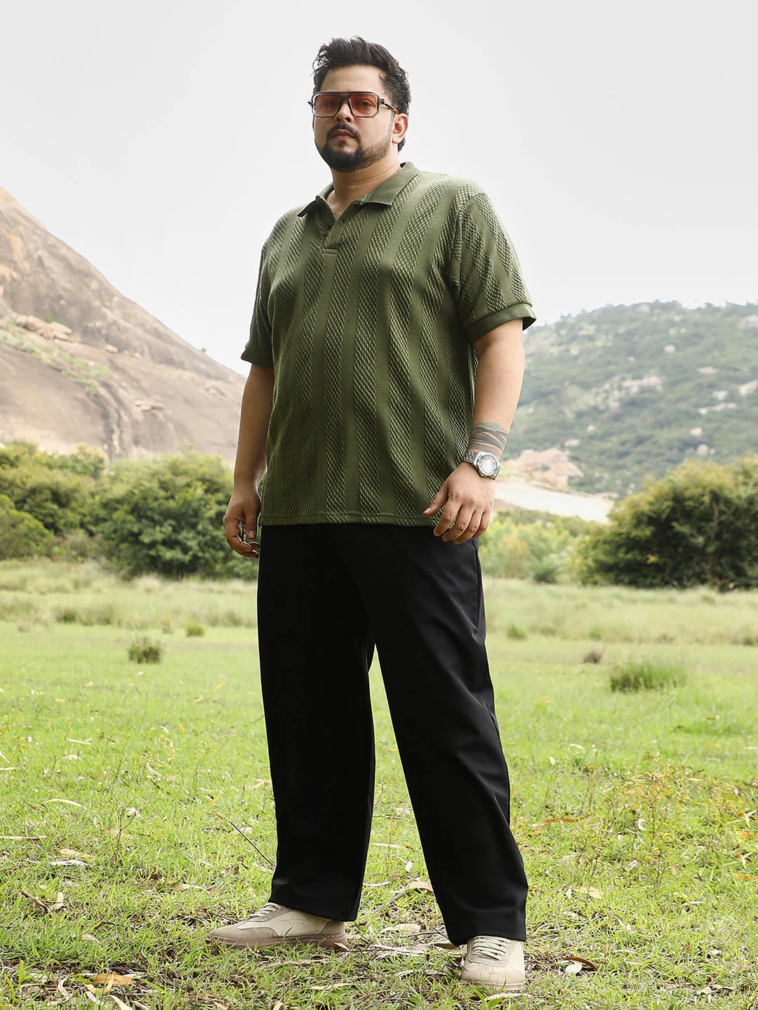 Bi-Panel Polo T-Shirt - Image 6