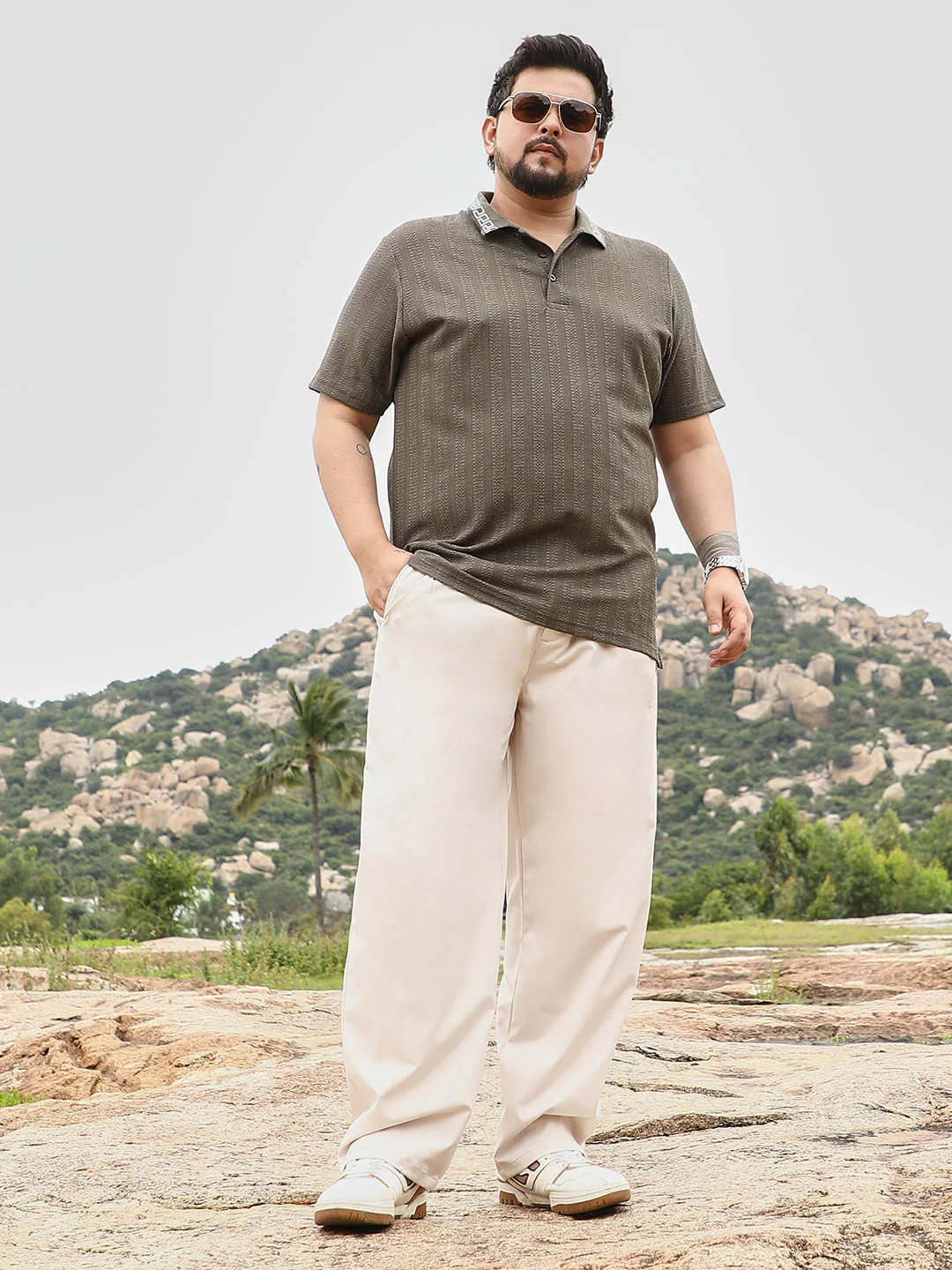 Bi-Panel Polo T-Shirt - Image 6