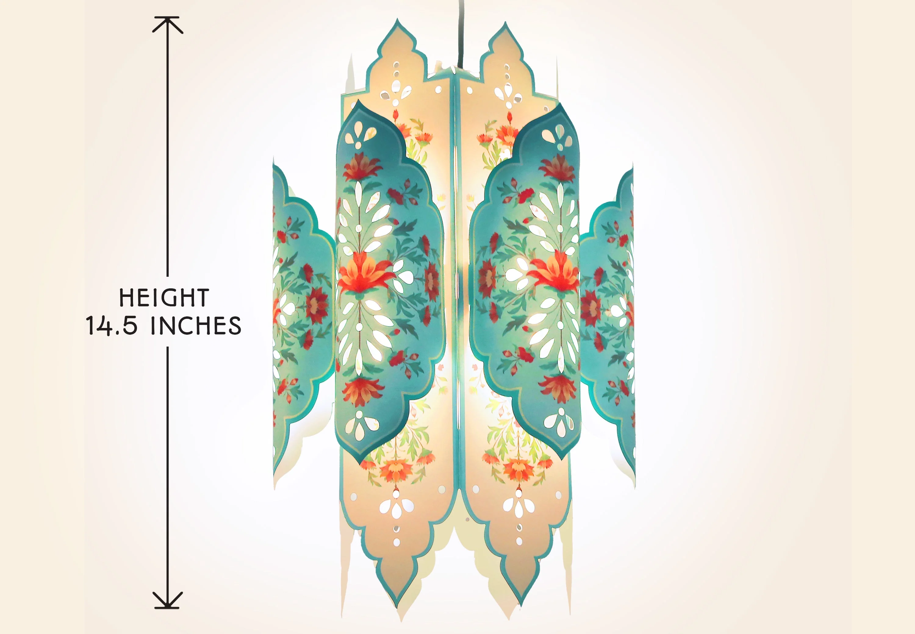 Big Elegant Kandil DIY Paper Lamp Shade BLUE - Image 3