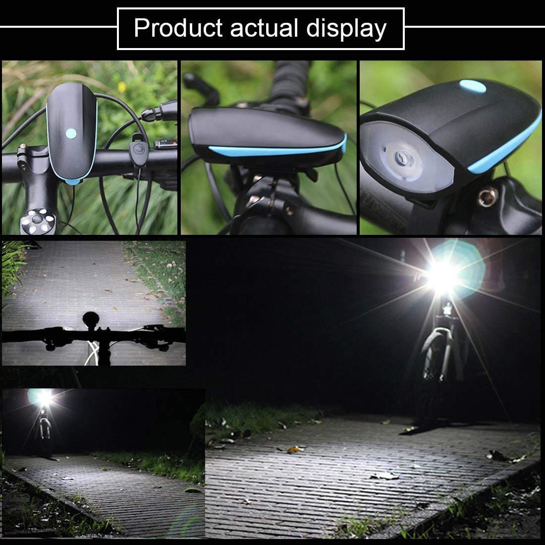 BikeMate: 2-in-1 Rechargeable Bicycle Light with Horn, Waterproof LED Headlamp with 3 Light Modes & 140dB Bike Bell for Night Rides & Cycling Safety - Image 2