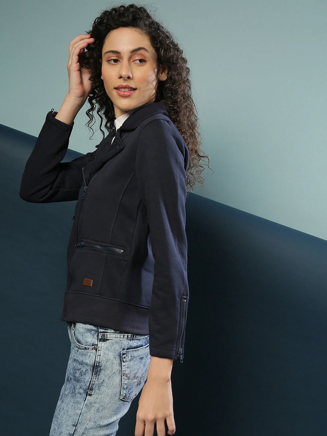 Biker Jacket With Flap Pocket - Image 2
