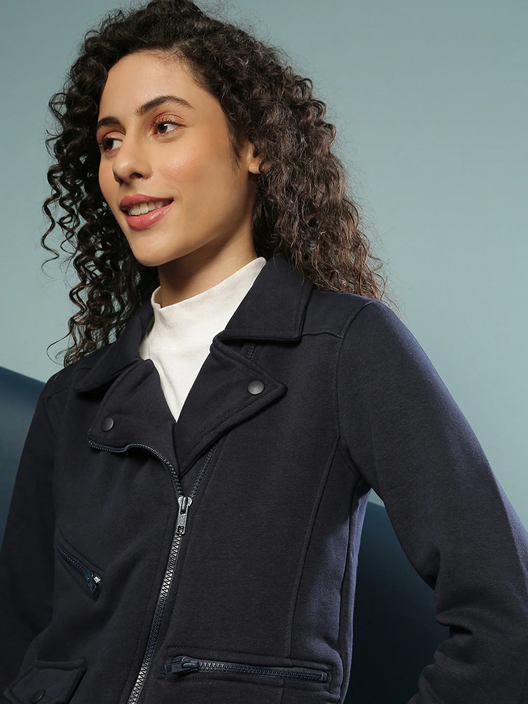 Biker Jacket With Flap Pocket - Image 6