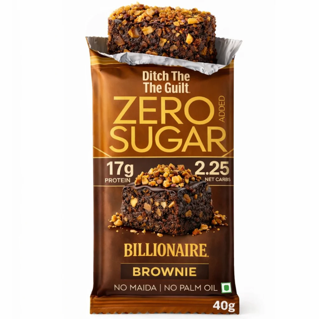 Billionaire Protein Brownie • 17g Protein • Sugar Free High Protein Brownies • 40g