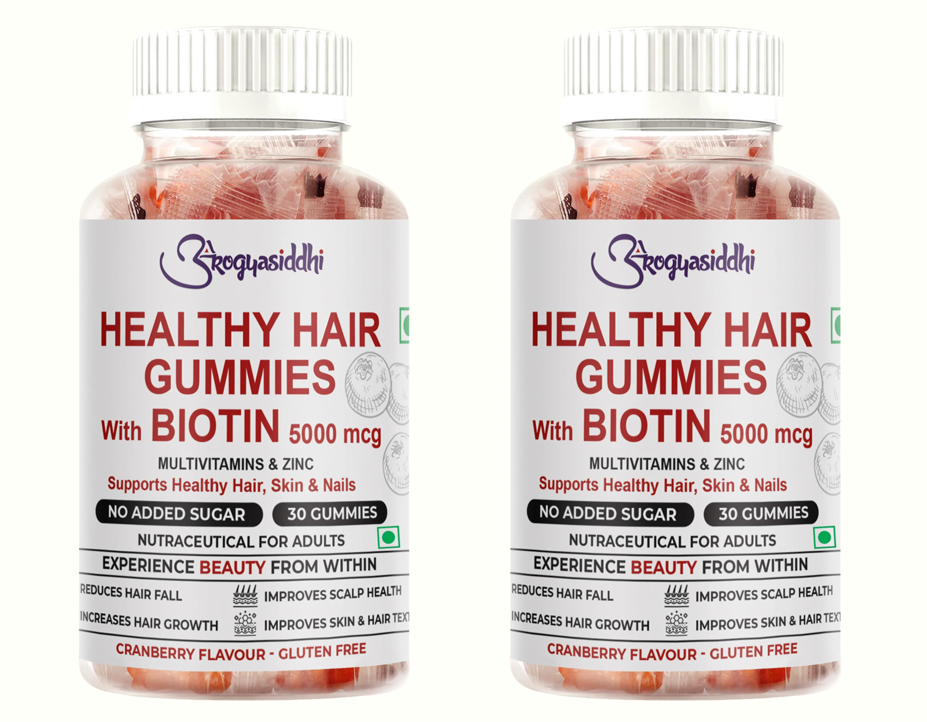 Biotin Gummies Pack of 2 for Healthy Hair and Skin