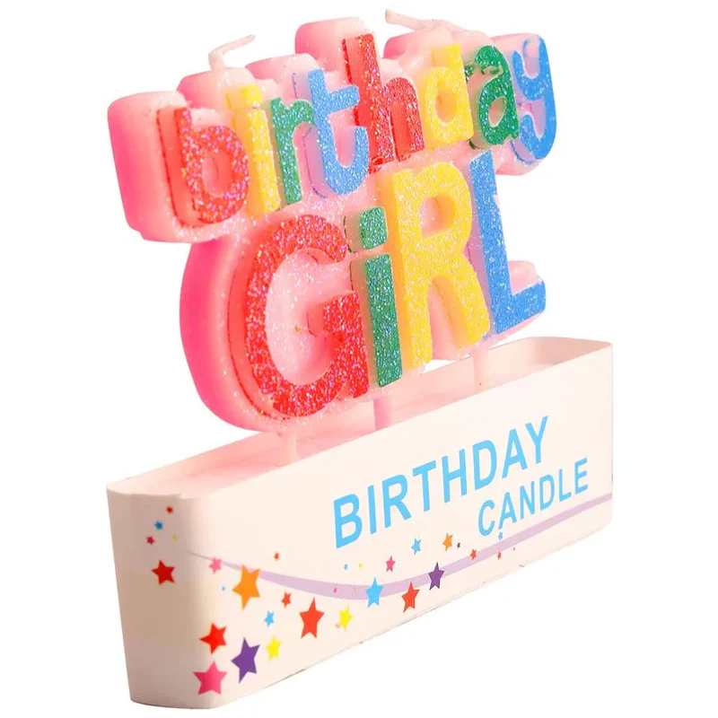 Birthday Girl Name Alphabates Shape Candle Set (Multicolor) (Pack of 1) - Image 2