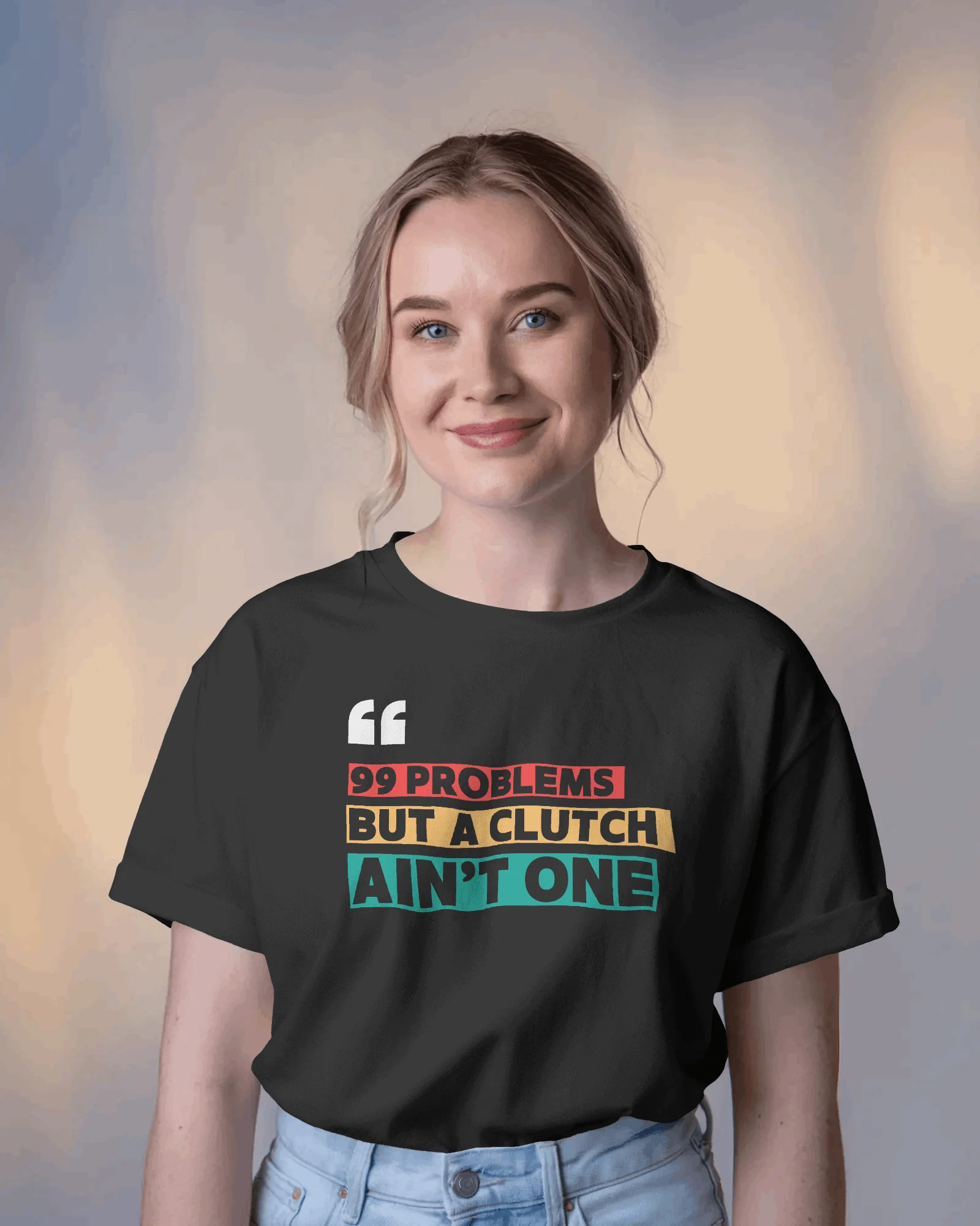 Black 99 ProblemGraphic printed Oversized Tshirt - Image 2