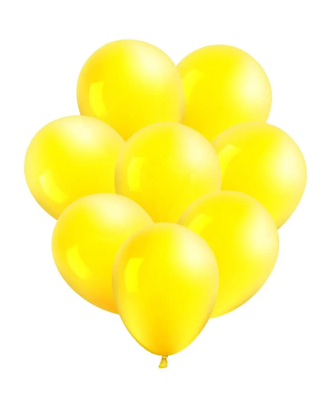 Black Happy Birthday Banner And Yellow Metallic Balloons (Pack of 50) - Image 3