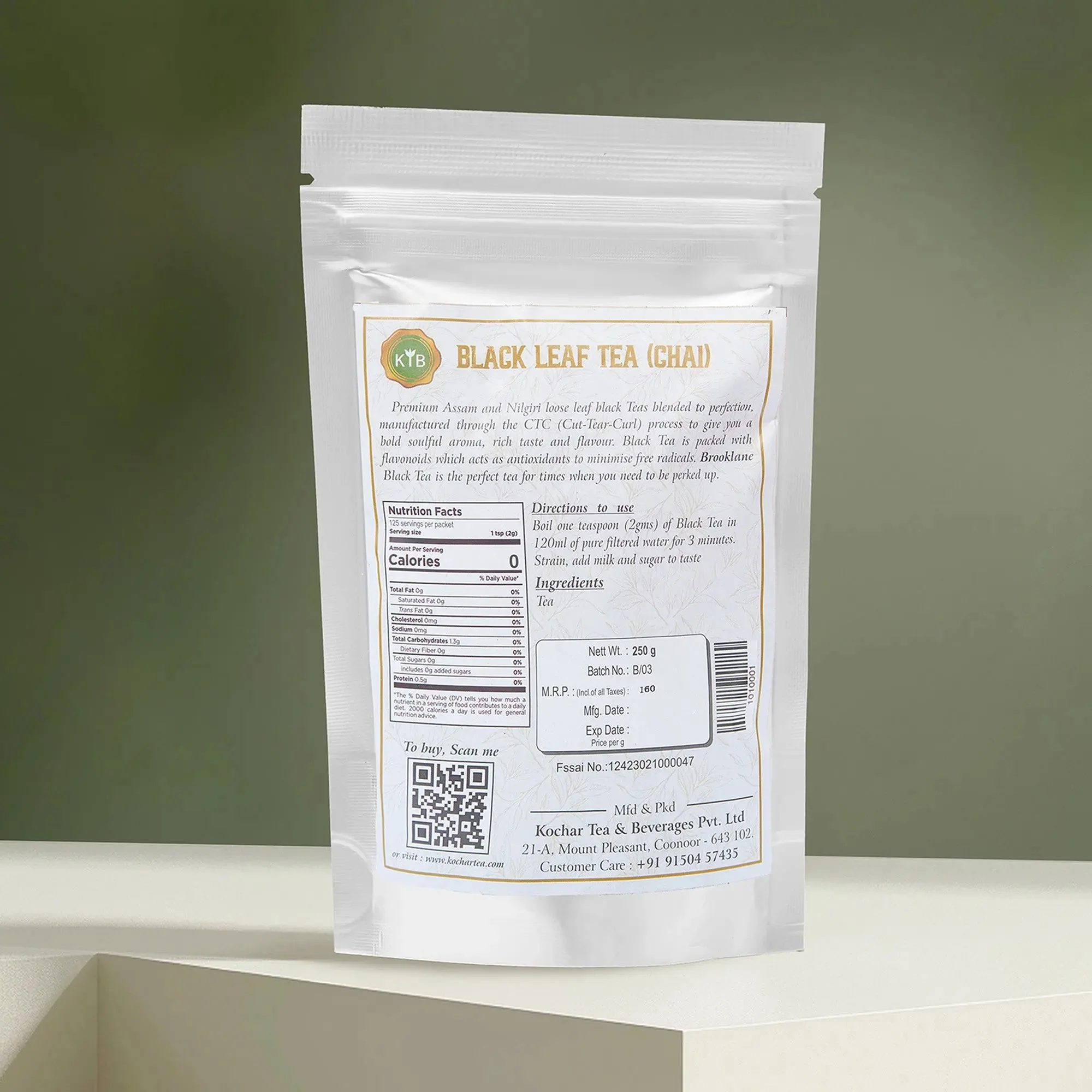 Black Leaf Tea Chai – Organic, Spiced Blend, 250g - Image 2