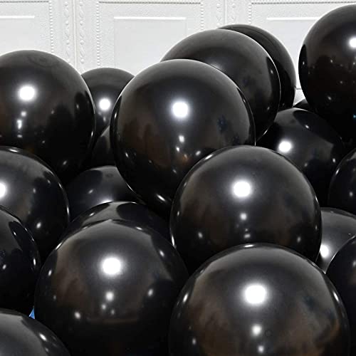 Black Metallic Chrome Latex Balloons (Pack of 50)