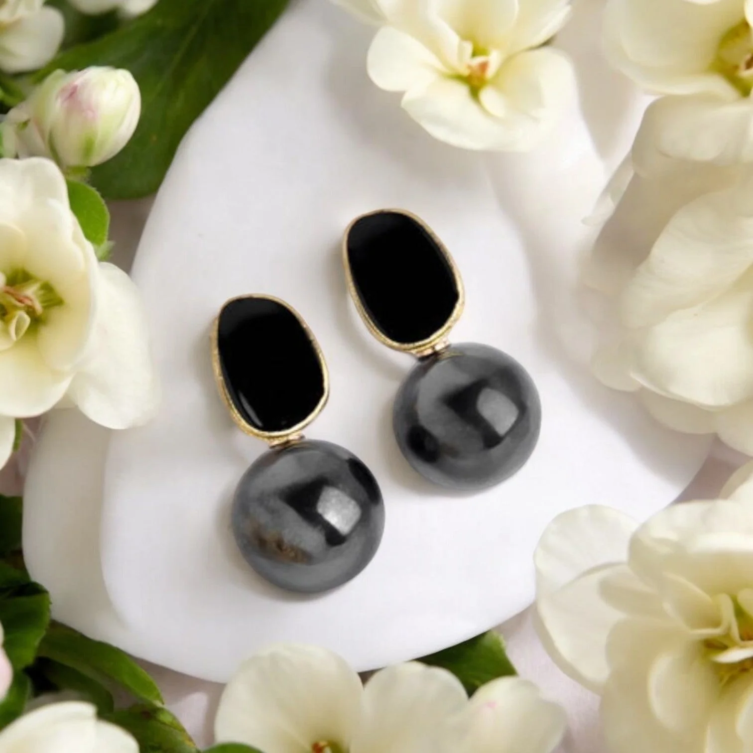 Black Moonlit Magic Drop Earring — Buy Any 5 for Rs. 599 - Image 4