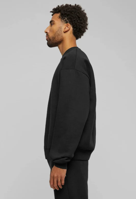 Black Oversized Crew Neck Sweatshirt - Image 2