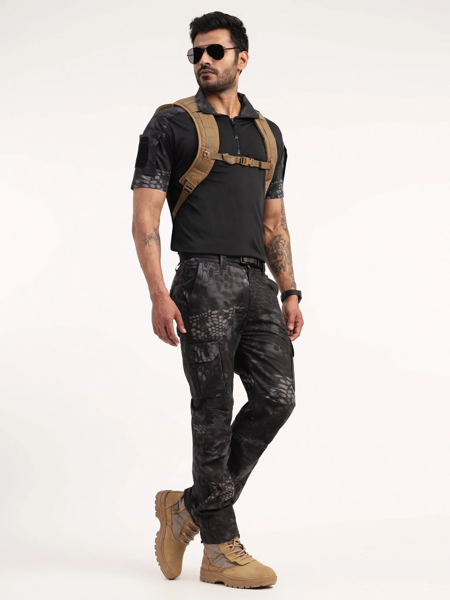 Black Python Short Sleeves Tactical T-shirt - Image 4