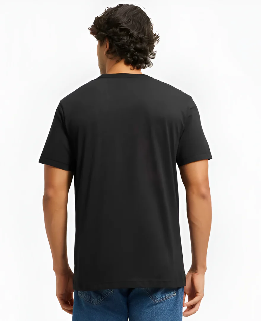 Black Solid T-shirt - Image 3