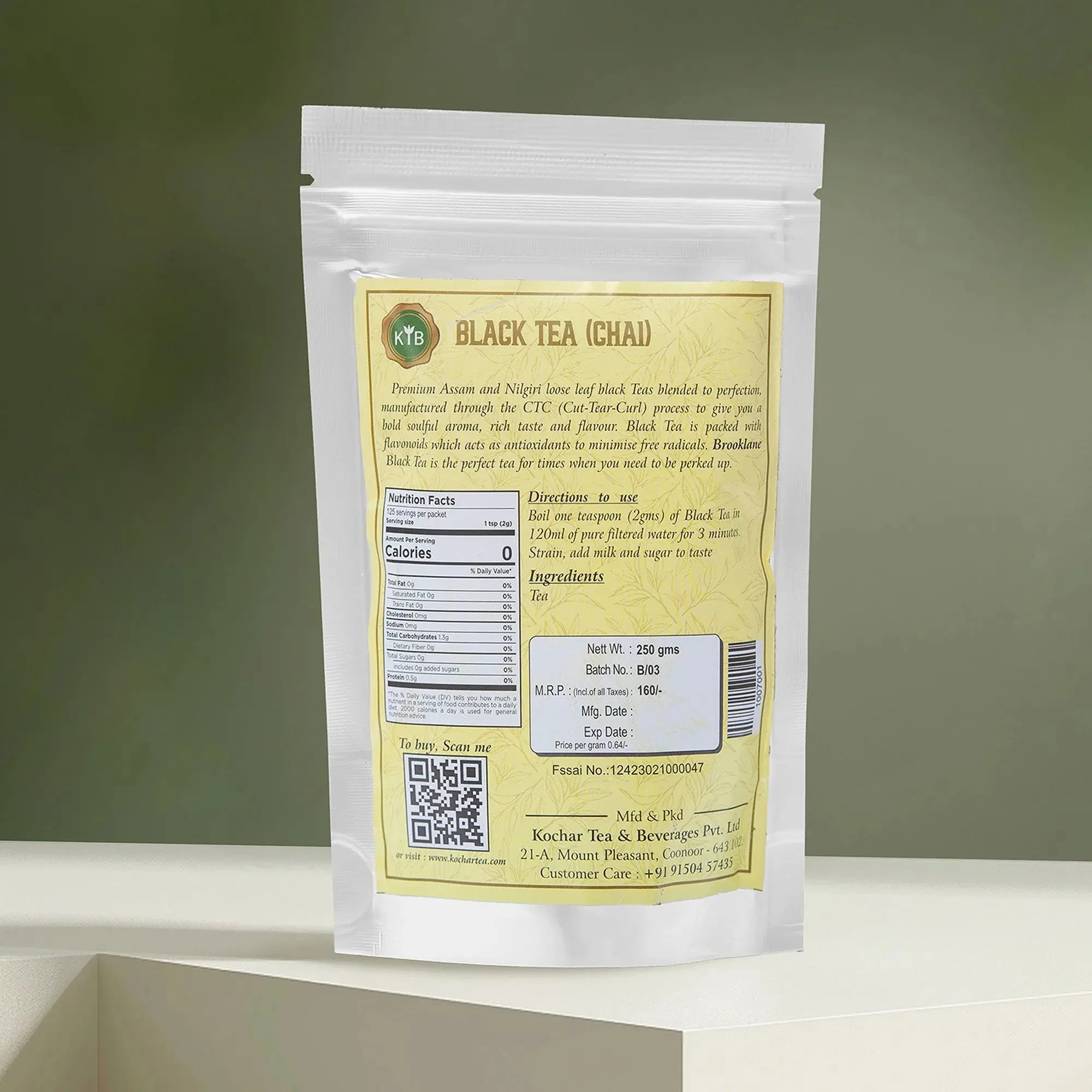 Black Tea Chai – Organic, Spiced Blend, 250g - Image 2