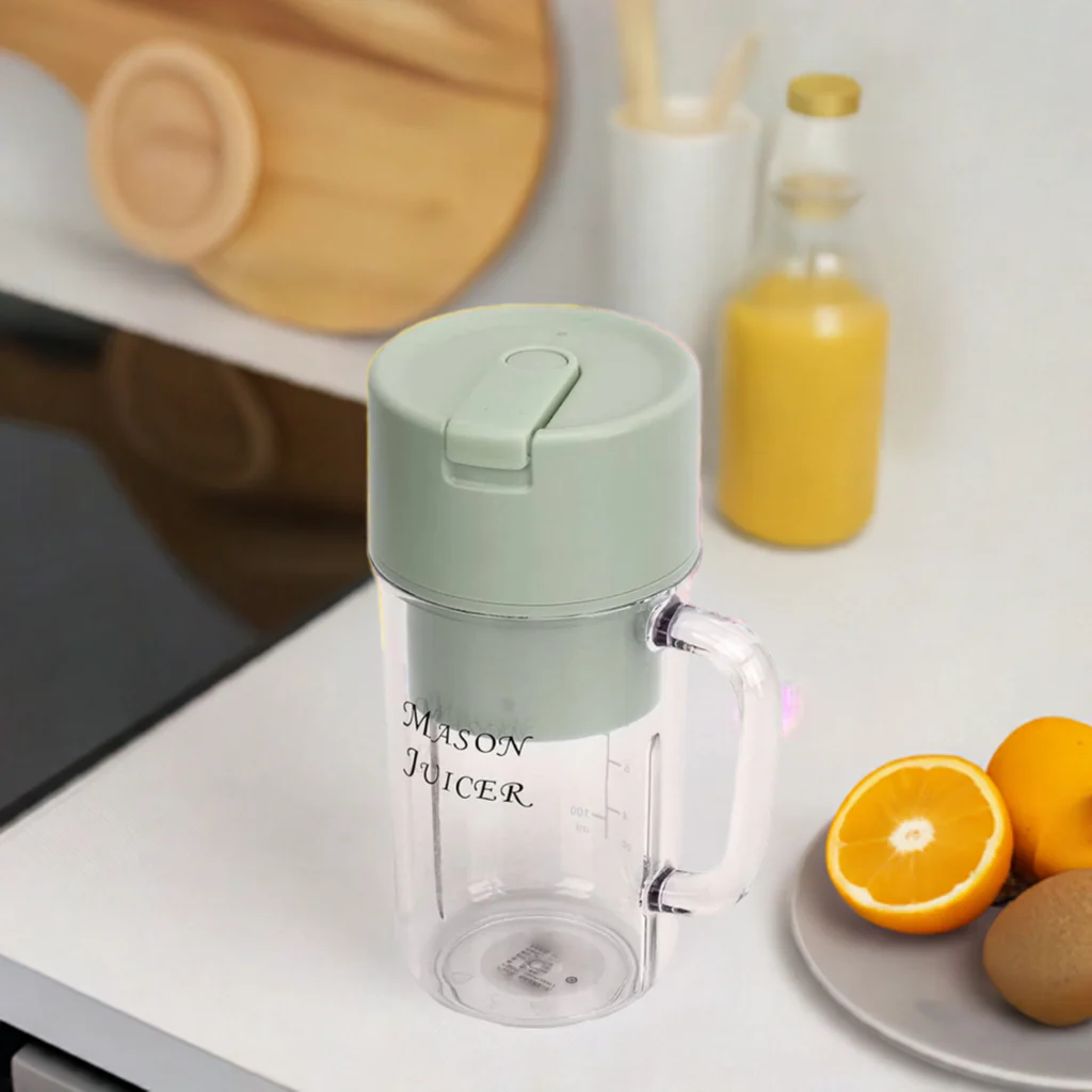 Blendy: Mason Jar Portable Smoothie Blender & Juicer USB Rechargeable with Handle, Straw & Easy-Cleaning - Image 5