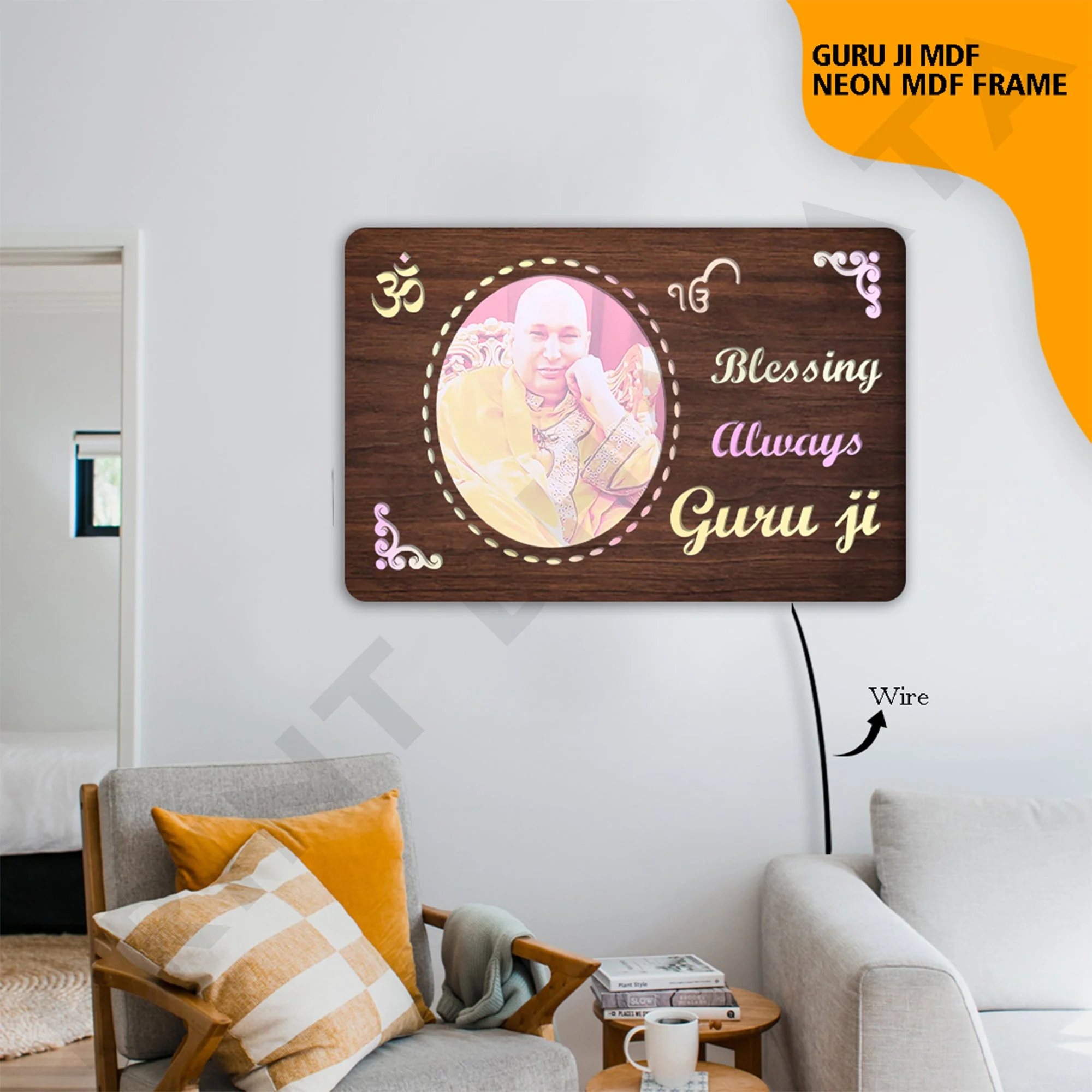 Blessing Guru Ji MDf  Frame - Image 2