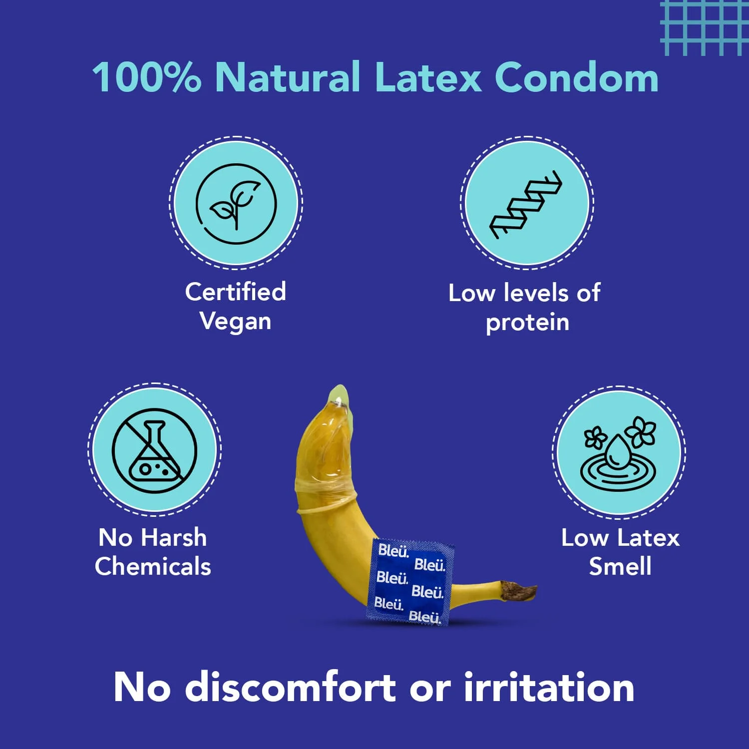 Bleu Ultra-Thin Vegan Condoms (1 Pack of 8) - Image 8