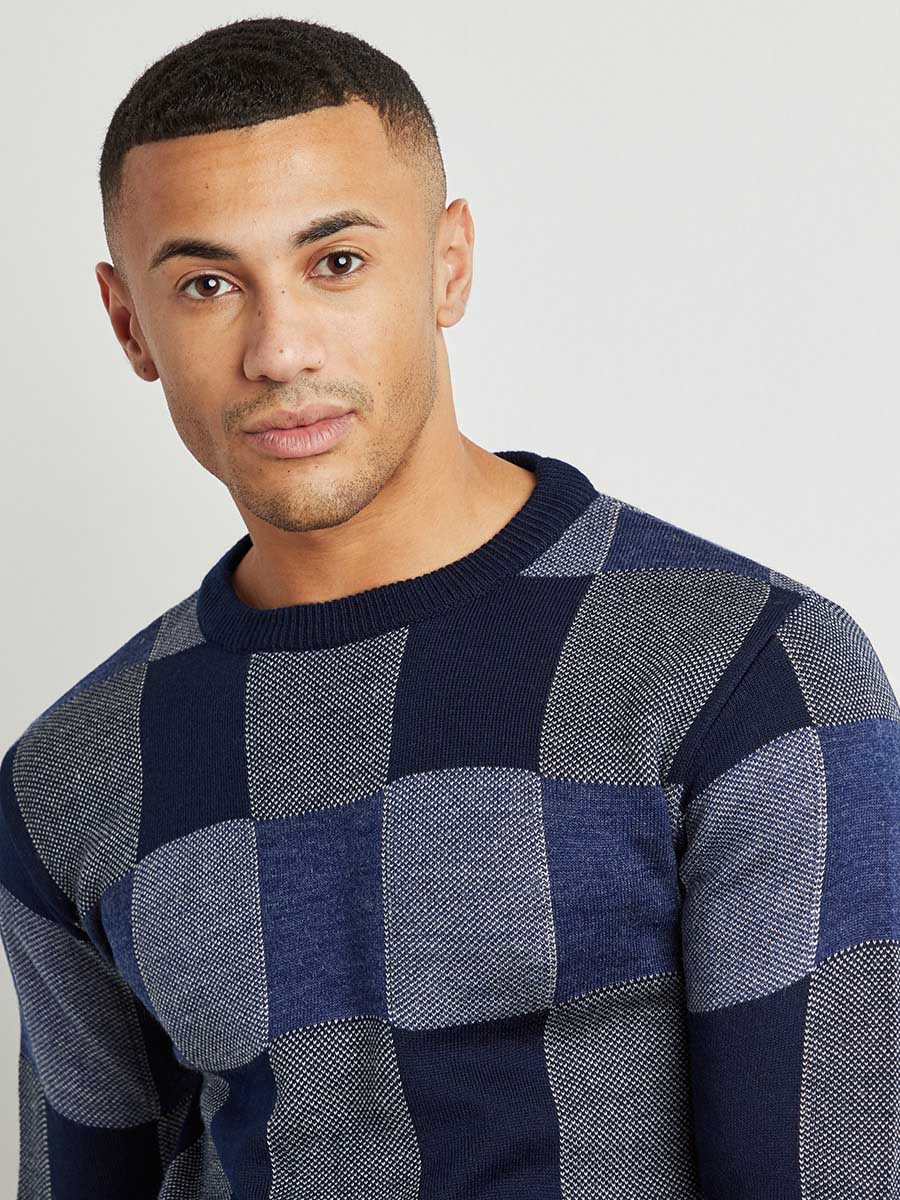 Block Check Pullover Sweater - Image 2