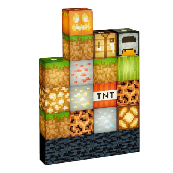 BlockCraft: Minecraft LED Lamp Building Blocks with Stackable Design, USB-Powered Night Light, Fun Desk Setup for Gamers & Streamers - Image 6