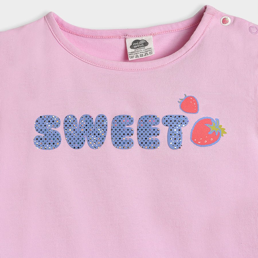 Bloom Pink Top & Skirt Co-Ord Set - Baby Girl Skirt Top Set - Image 6