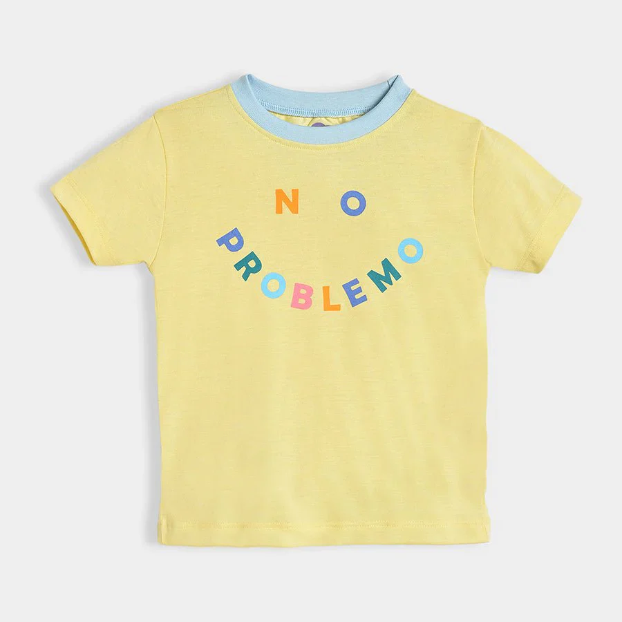 Bloom Printed Yellow T-Shirt & Skirt Set For Girl - Image 4