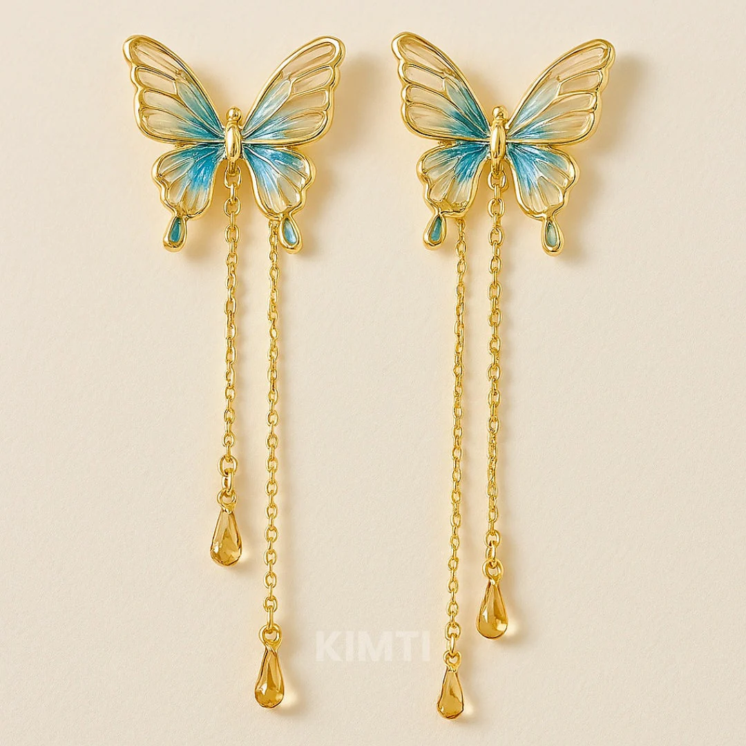 Blue Butterfly Dangler Earring — Buy Any 5 for Rs. 599