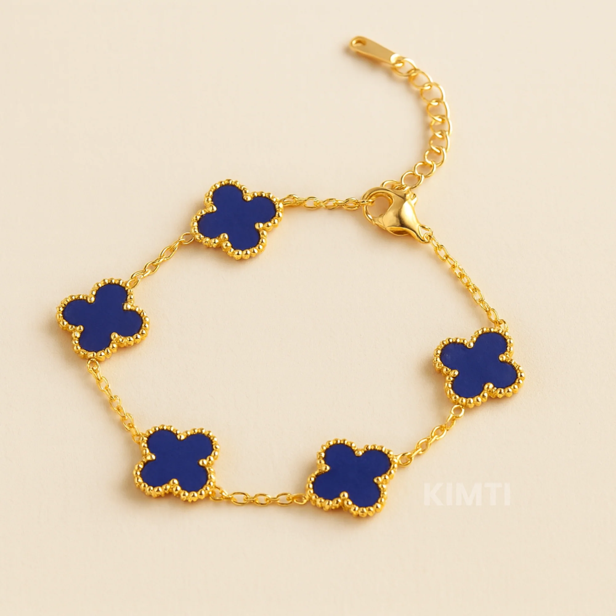 Blue Clover Anti Tarnish Bracelet - Image 8