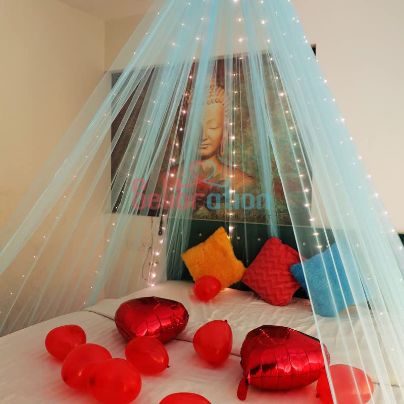 Blue Decoration Net Cabana Tent  (With 5M Led Light) - Image 4