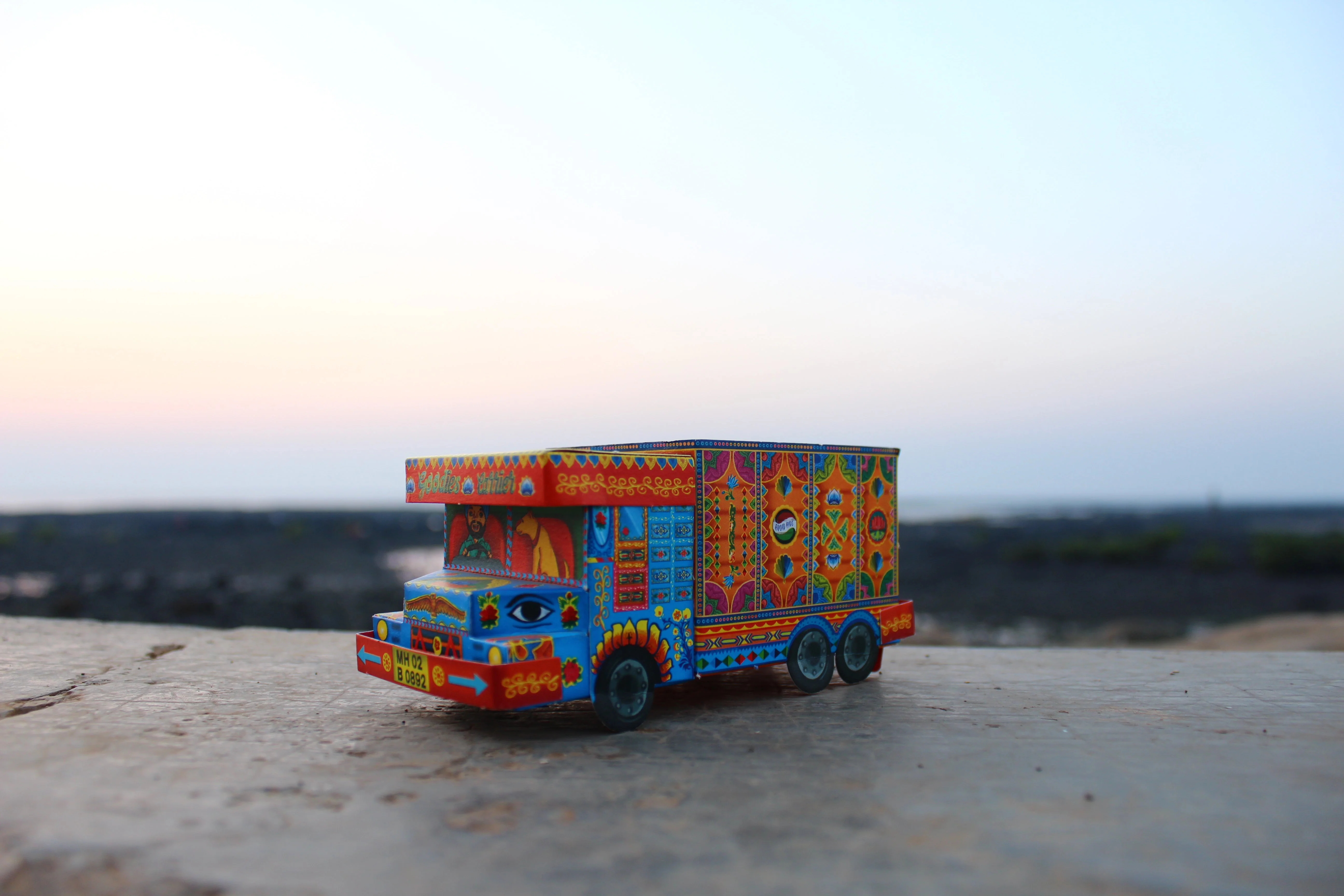 Blue ‘Goodies Carrier’ Truck container DIY Paper Craft Kit - Image 9
