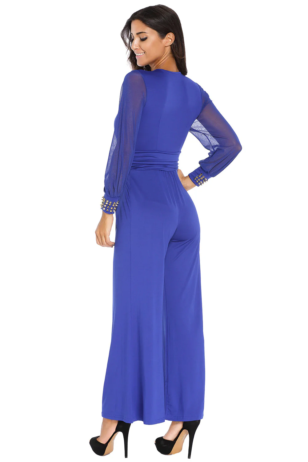 Blue Rivets Sleeve Jumpsuit - Image 4