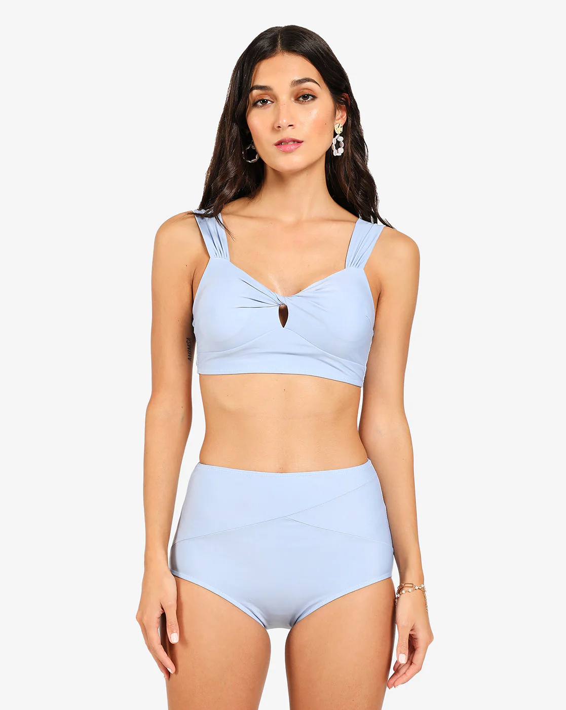 Blue Solid 2 Piece Swim Suit - Image 10
