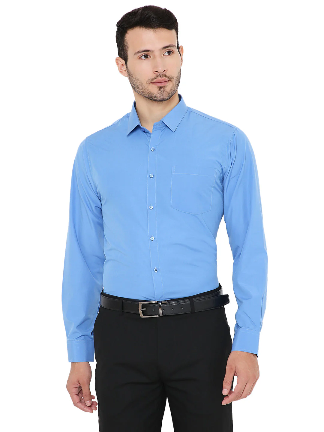 Blue Solid | Slim Fit | Formal Shirt - Image 33