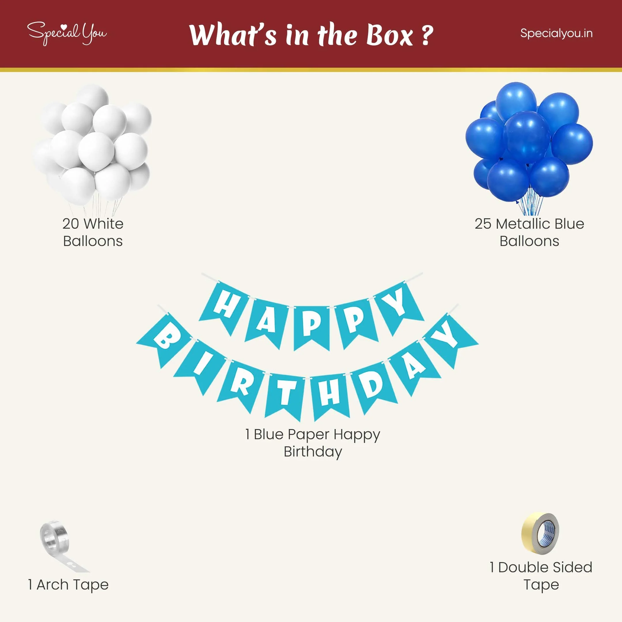 Blue Theme Birthday Decoration Kit for Boys - Image 2