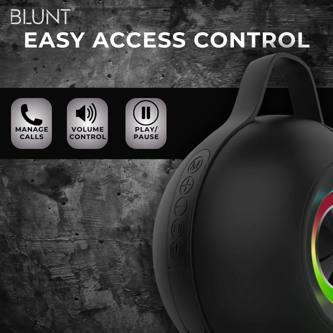 BLUNT SOUNDWAVE B5 – 15W RGB Bluetooth Speaker with 12H Playtime, TWS, FM & More - Image 6
