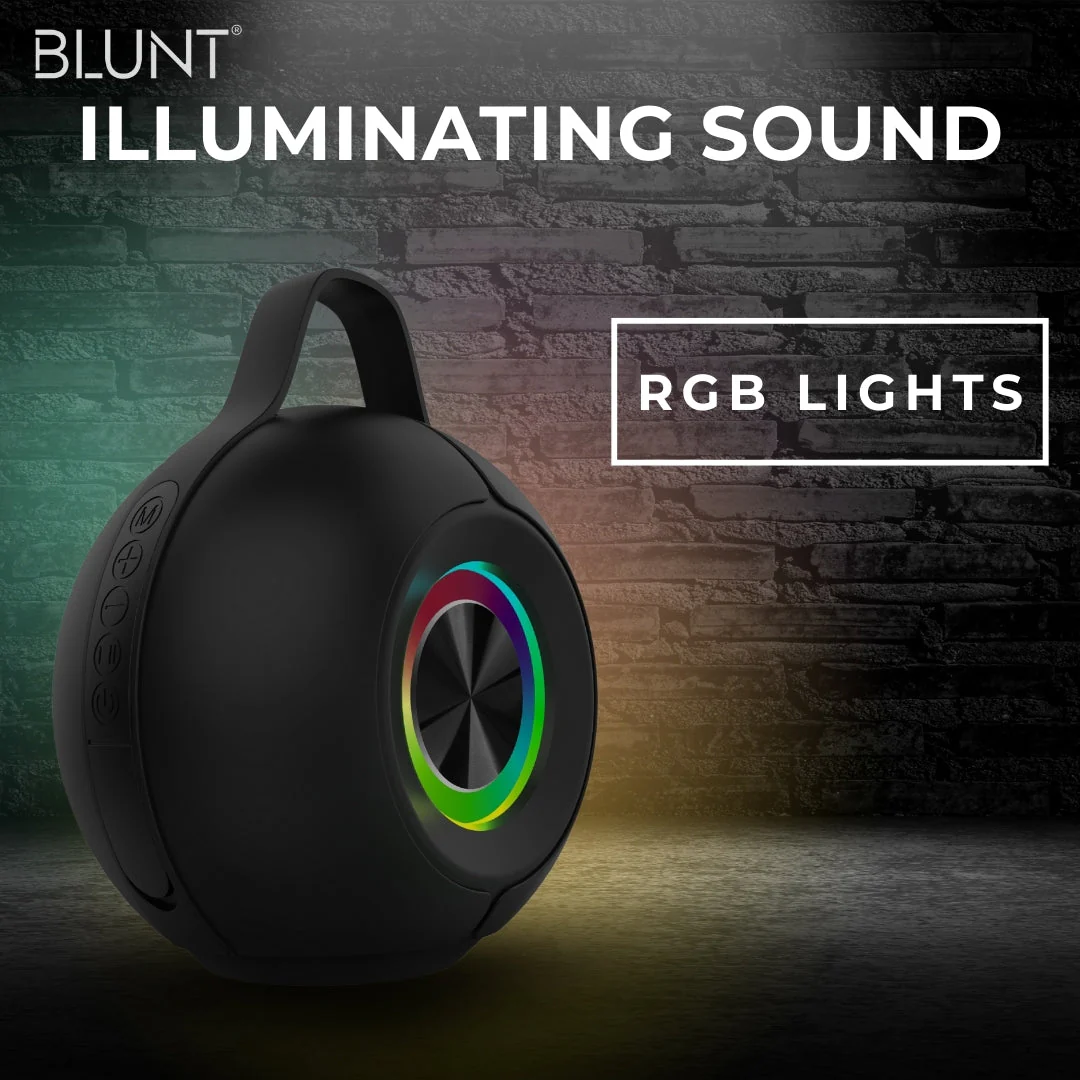 BLUNT SOUNDWAVE B5 – 15W RGB Bluetooth Speaker with 12H Playtime, TWS, FM & More - Image 3
