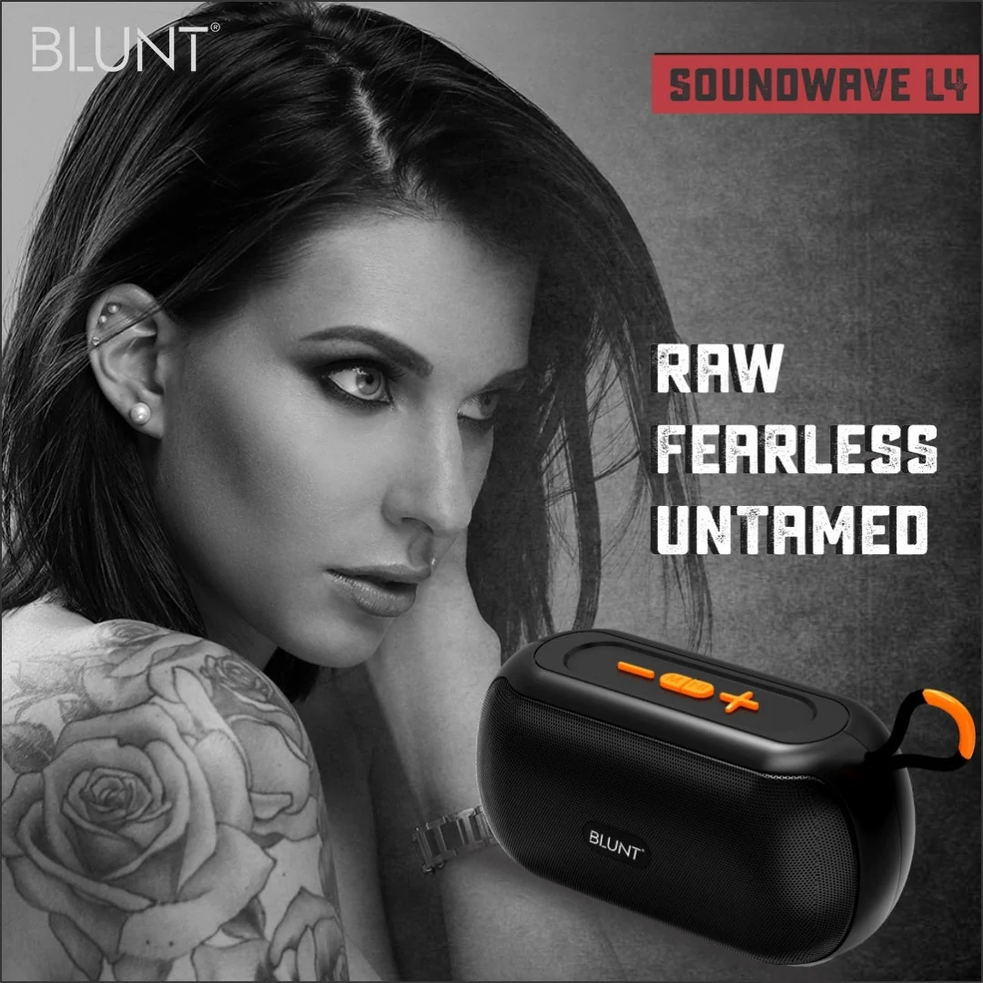 BLUNT SOUNDWAVE L4 – 10W Bluetooth Speaker with 16H Playtime, TWS, FM & SD Support - Image 8