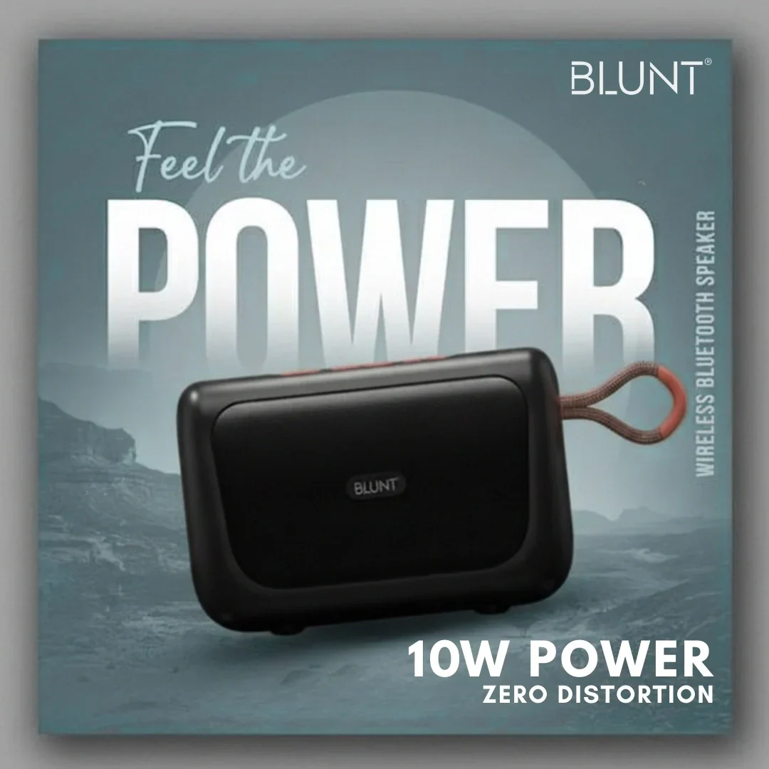 BLUNT SOUNDWAVE S4 - 10W Portable Bluetooth Speaker with TWS, FM, SD Card & Volume Control - Image 5