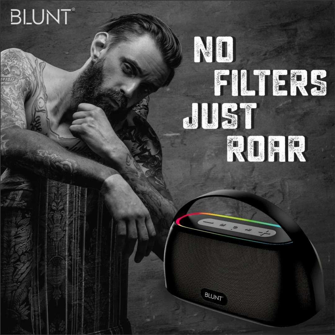 BLUNT SOUNDWAVE T4 – 18W RGB Bluetooth Speaker with 12H Playtime, TWS, FM & More - Image 10