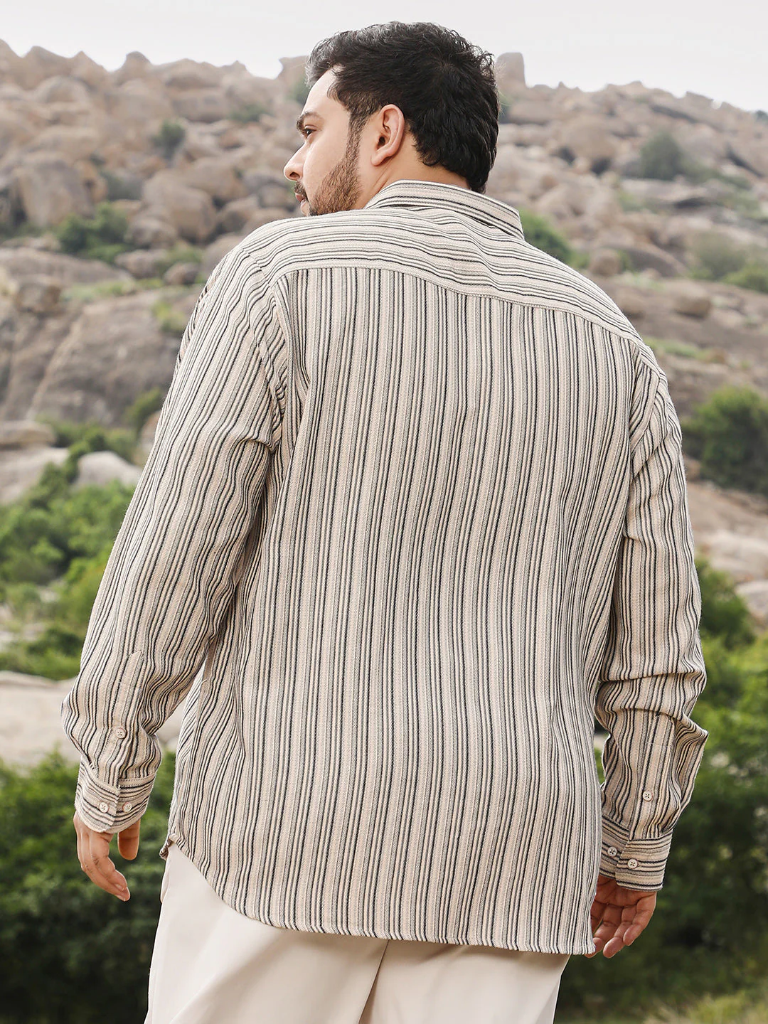 Bohomian-Stripe Jacquard Shirt - Image 4