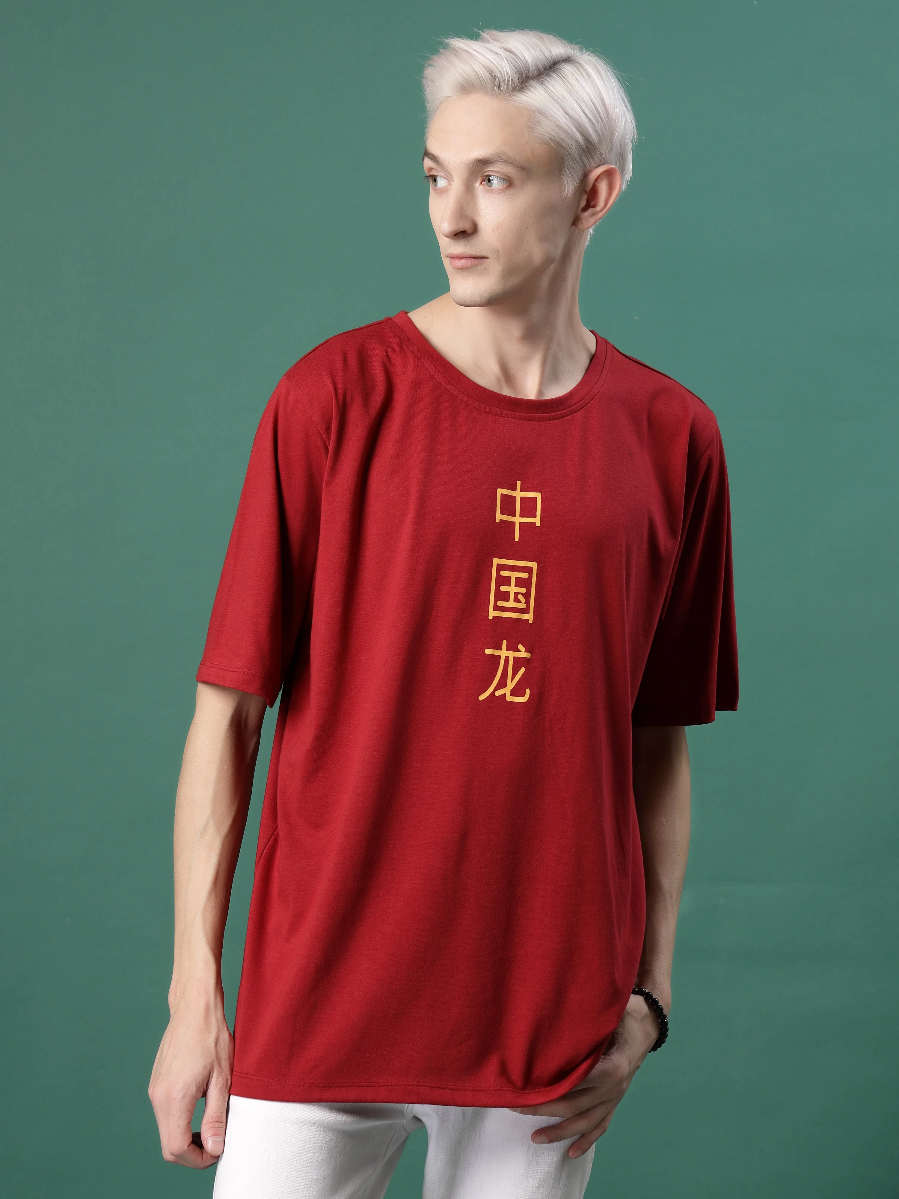 Bold Print Cotton Jersey Oversized T-shirt - Image 4