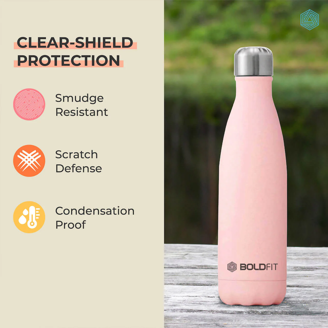Boldfit Stainless Steel Water Bottle Black - Image 12