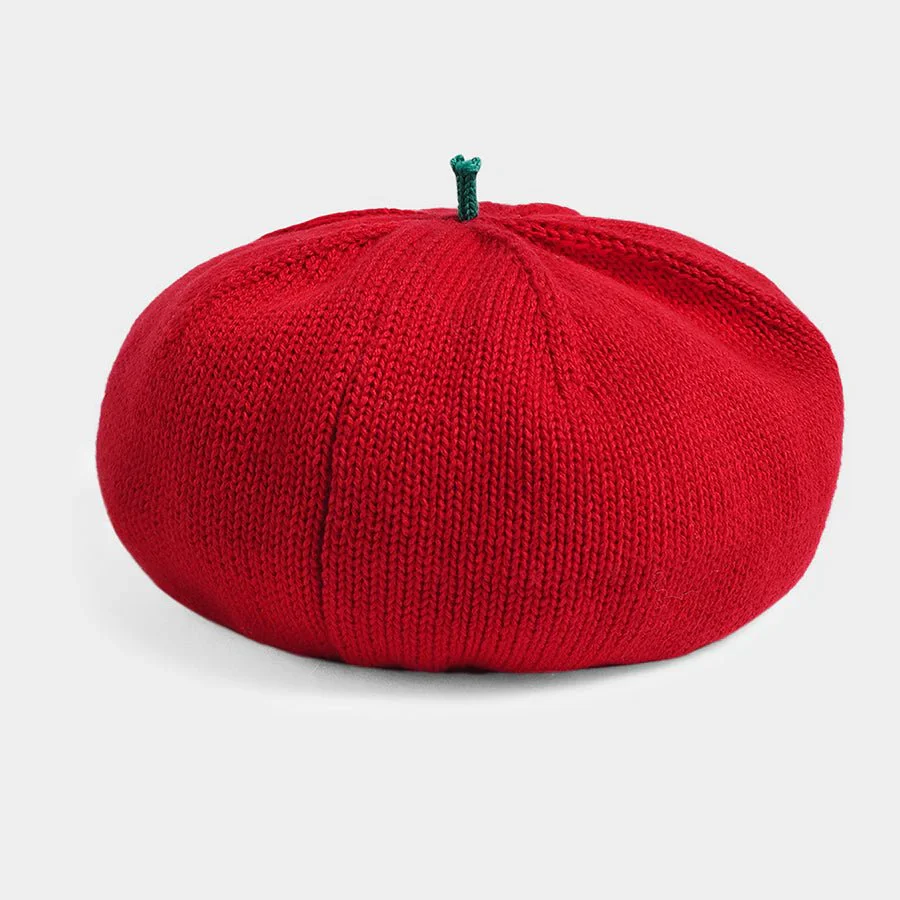 Bonjour Apple Knitted Beret - Image 2