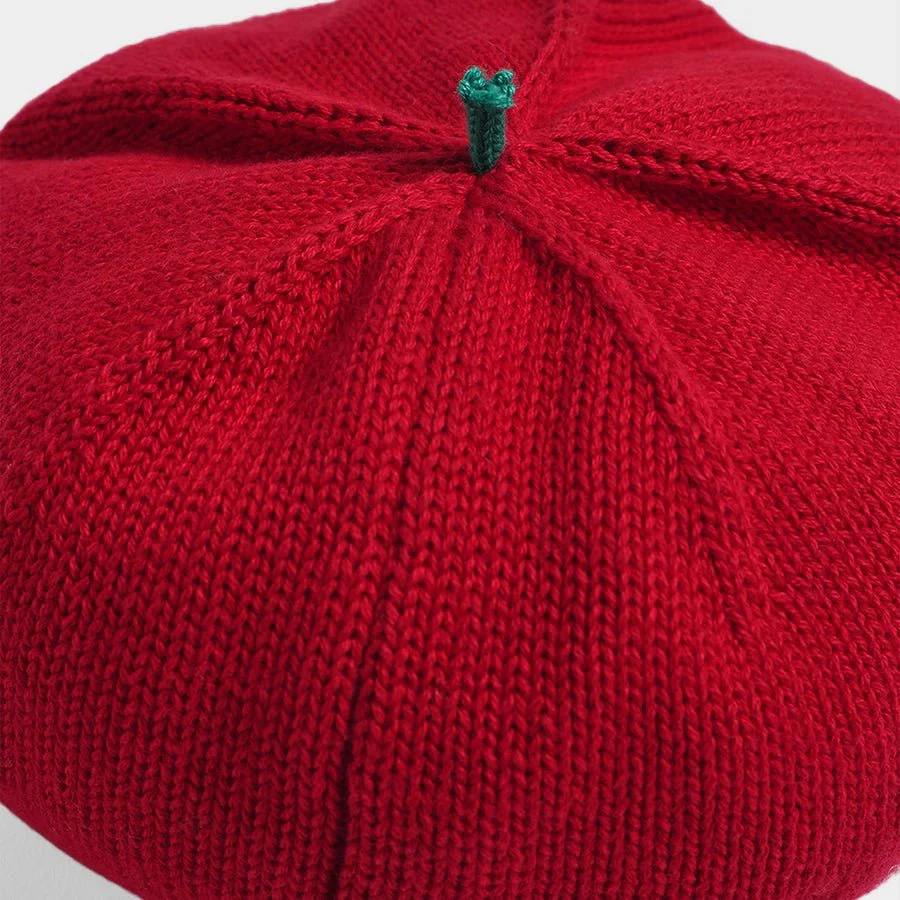 Bonjour Apple Knitted Beret - Image 3