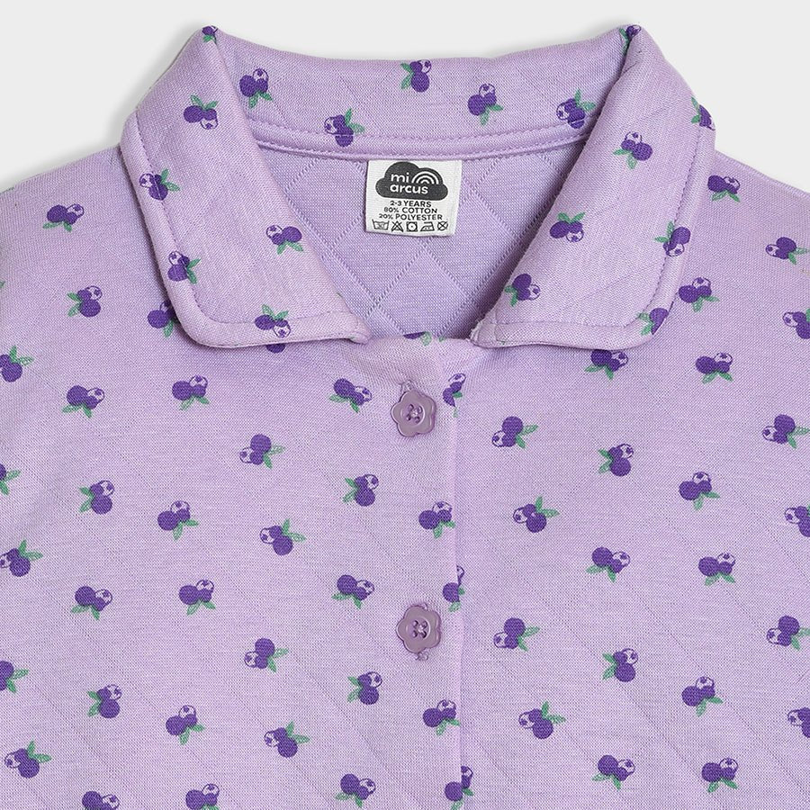 Bonjour Lavender Printed Co-Ord Set - Image 4