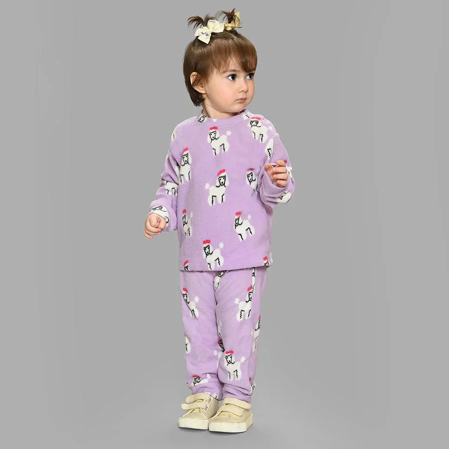 Bonjour Poodle Printed Slumber Set - Image 2