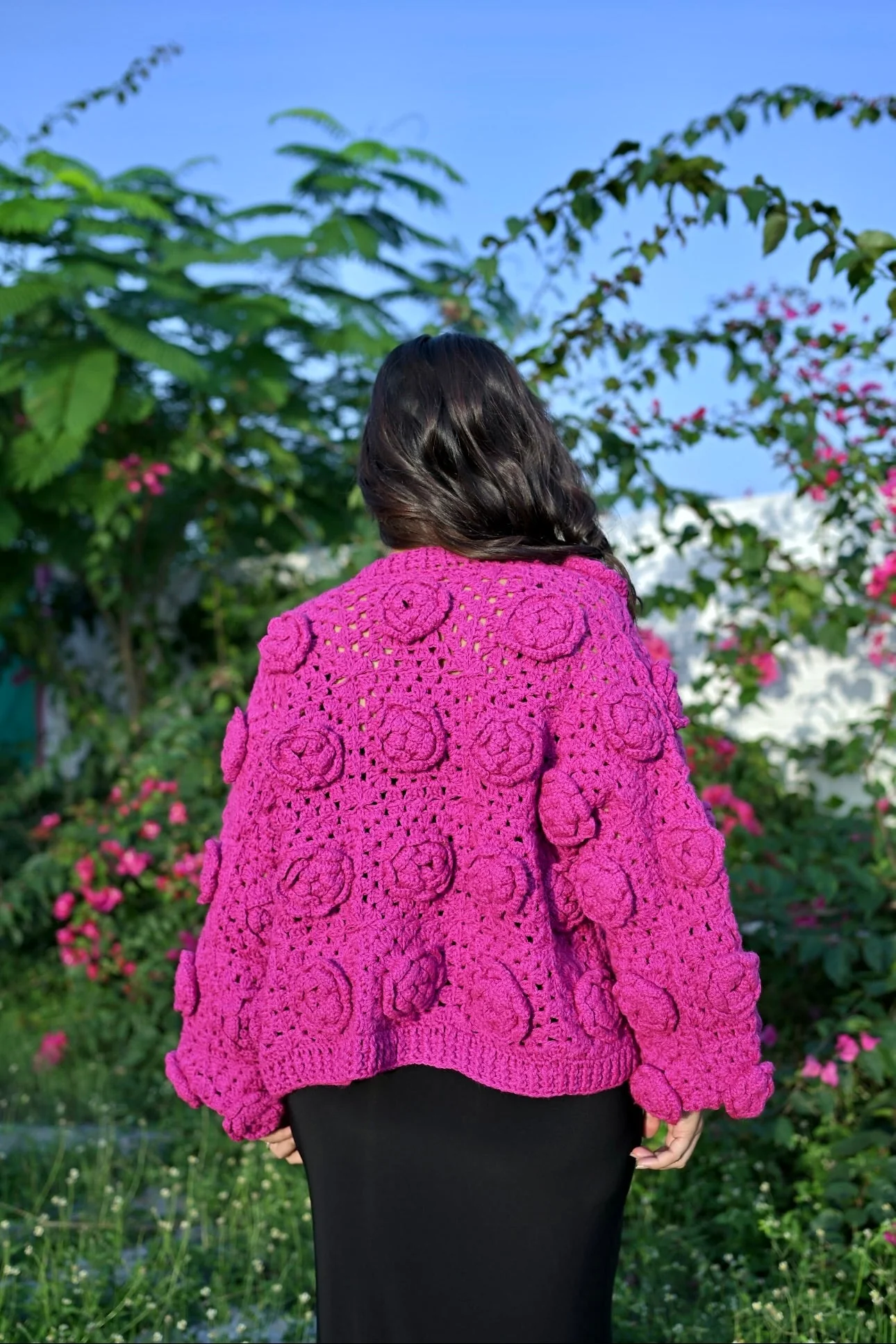 Bougainvillea Rose Cardigan - Image 4