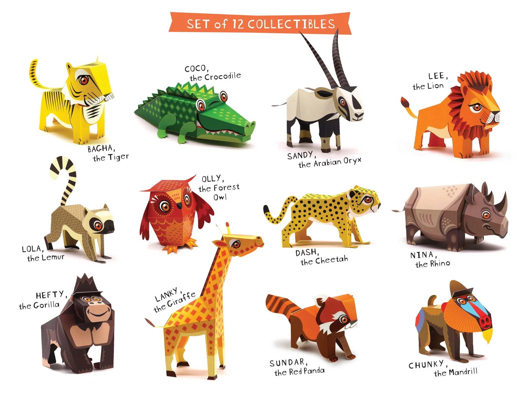 BOX SET 2: Set of 6 DIY Mini Endangered Animals Paper Craft Kits - Image 17