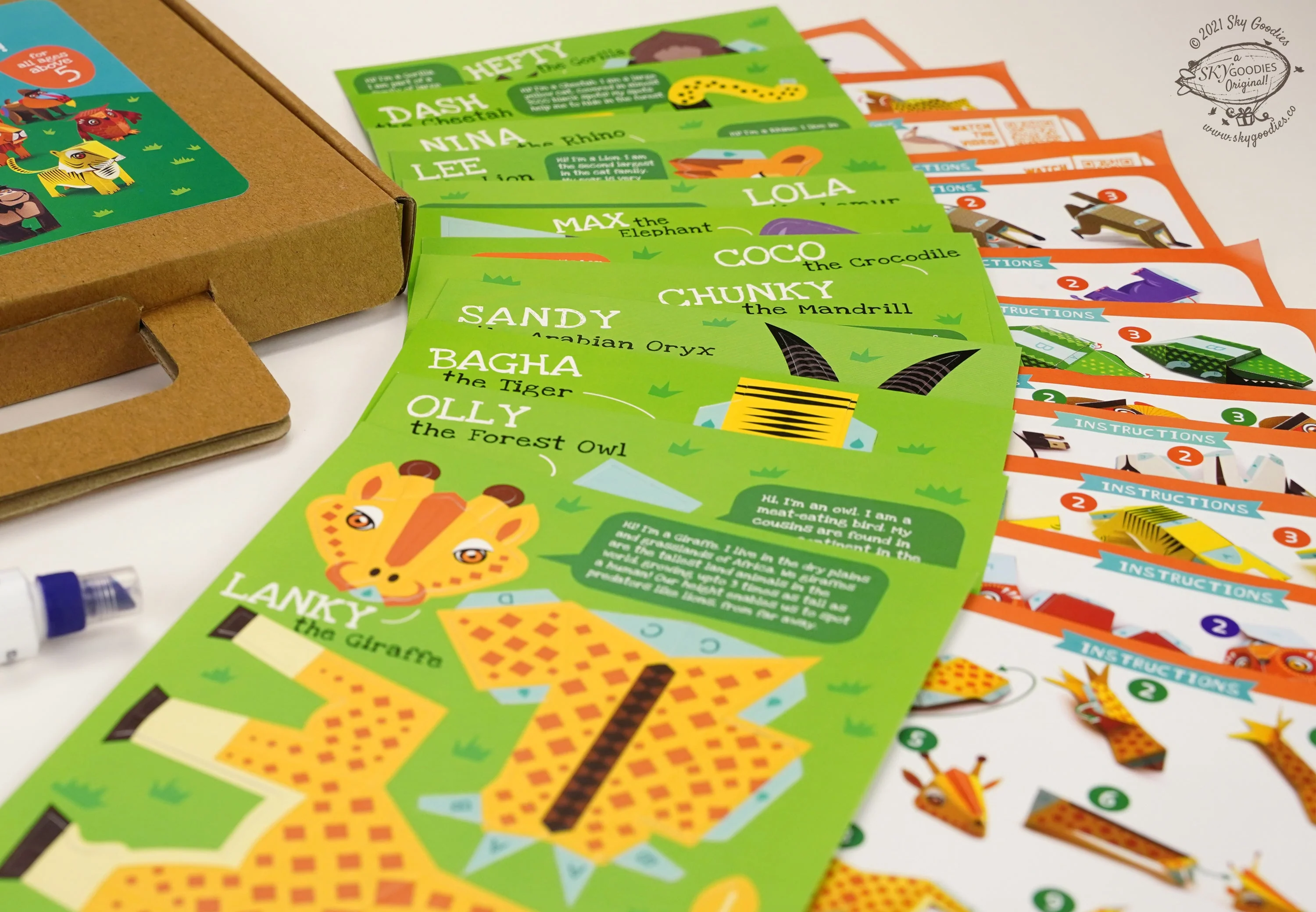 BOX SET of 12 DIY Mini Endangered Animals Paper Craft Kits - Image 6